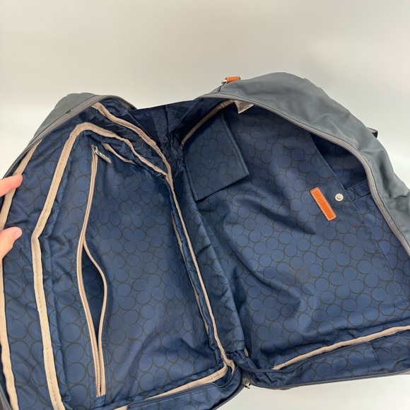 Paul Smith 3Way Briefcase Backpack Men’s Business Bag Khaki Nylon Leather - Picture 6 of 8